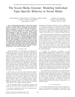 Modeling Individual Topic-Specific Behavior in Social Media