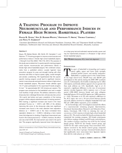 a training program to improve neuromuscular and