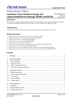 Capacitive Touch Hardware Design and Layout Guidelines for