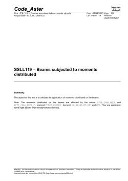 SSLL119 – Beams subjected to moments distributed