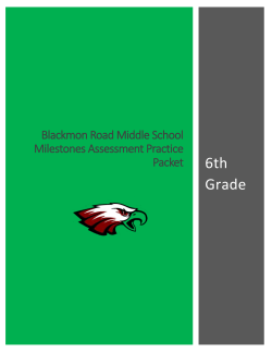 Blackmon Road Middle School Milestones Assessment Practice