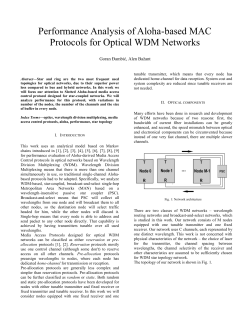 Performance Analysis of Aloha-based MAC Protocols for Optical
