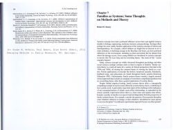 Families as Systems: Some Thoughts on Methods and Theory