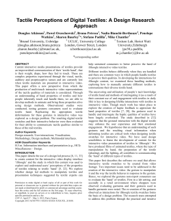 Tactile Perceptions of Digital Textiles