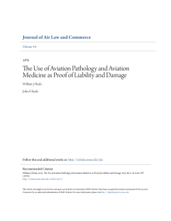 The Use of Aviation Pathology and Aviation Medicine as Proof of