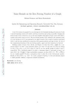 Some Bounds on the Zero Forcing Number of a Graph