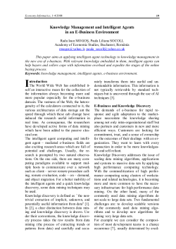 Knowledge Management and Intelligent Agents in an E