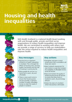 Housing and health inequalities