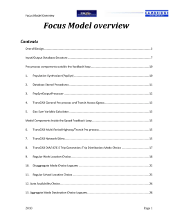Focus Model Overview - Denver Regional Council of Governments