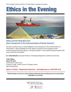 Ethics and the Deep Blue Sea: How Transparent is the