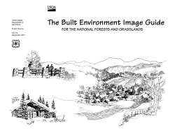 The Built Environment Image Guide For The National Forests and