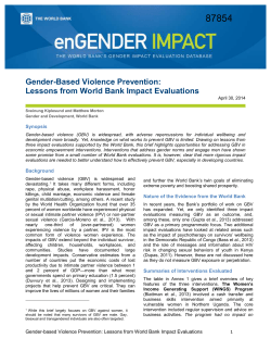 enGender Impact - World bank documents