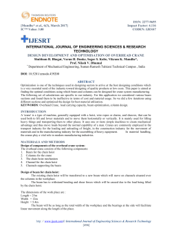 design development and optimisation of overhead crane