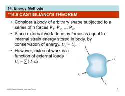 *14.8 CASTIGLIANO`S THEOREM &bull; Consider a body of arbitrary