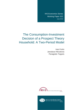 Economics Series The Consumption-Investment Decision of