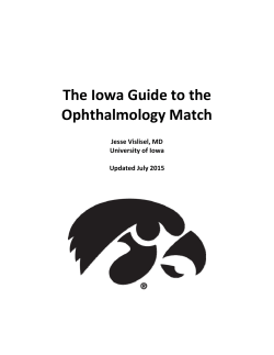 The Iowa Guide to the Ophthalmology Match