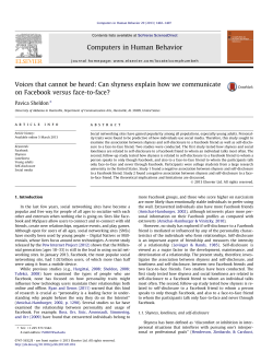 Voices that cannot be heard: Can shyness