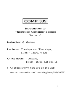 COMP 335 - Michael Hahsler