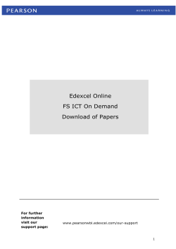 Edexcel Online FS ICT On Demand of Papers