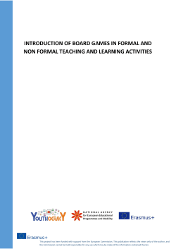 introduction of board games in formal and non formal teaching and
