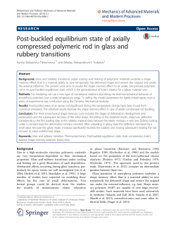 Post-buckled equilibrium state of axially compressed polymeric rod