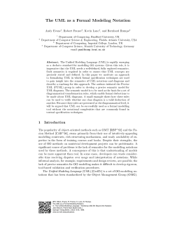 The UML as a Formal Modeling Notation
