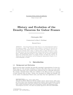 History and Evolution of the Density Theorem for Gabor Frames