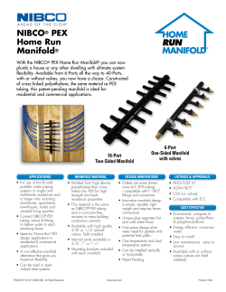 NIBCO&reg; PEX Home Run Manifold&reg;