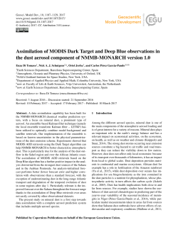 Assimilation of MODIS Dark Target and Deep Blue observations in