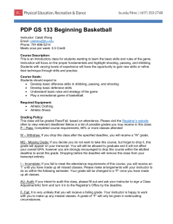 PDP GS 133 Beginning Basketball
