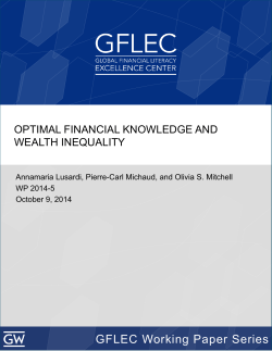 GFLEC Working Paper Series - Global Financial Literacy Excellence