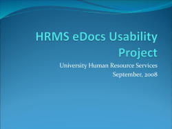 HRMS eDocs Usability Project - Indiana University Bloomington