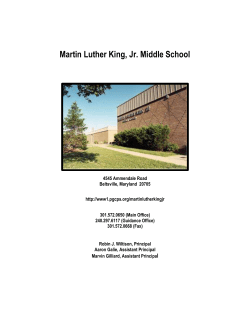 Martin Luther King, Jr. Middle School Bell Schedule 2015