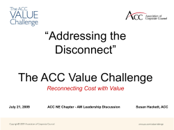 Addressing the Disconnect