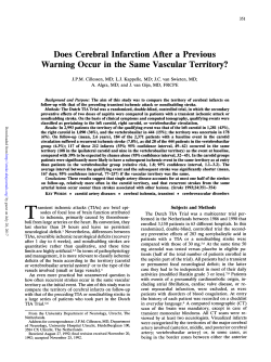 Does Cerebral Infarction After a Previous Warning Occur in