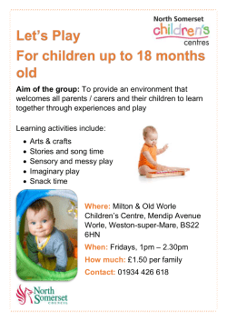 Let`s Play for Under 18 months