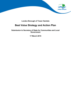 Best Value Strategy and Action Plan