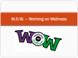 WOW * Working on Wellness