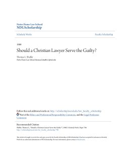 Should a Christian Lawyer Serve the Guilty?