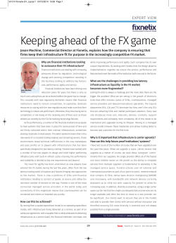 Keeping ahead of the FX game