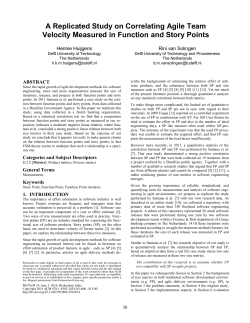 A Replicated Study on Correlating Agile Team Velocity Measured in