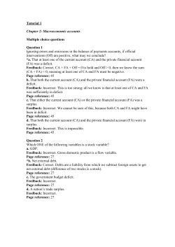 Chapter 2: Macroeconomic accounts