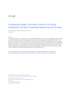 Comparing Google Consumer Surveys to Existing Probability and