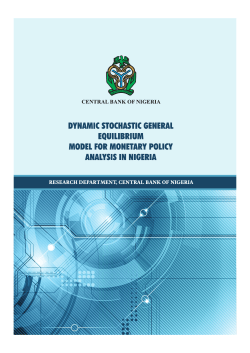 Dynamic Stochastic General Equilibrium Model For Monetary Policy