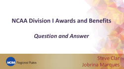 NCAA Division I Awards and Benefits Question and