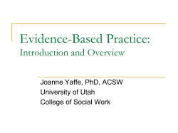 Evidence-Based Practice: Implications for Practicum Education
