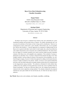 Bayes Error Rate Estimation using Classifier Ensembles Kagan