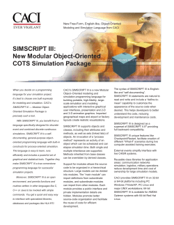 SIMSCRIPT III: New Modular Object Oriented Simulation Lanugage