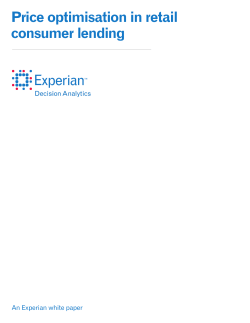 Price optimisation in retail consumer lending