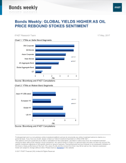 Bonds Weekly: GLOBAL YIELDS HIGHER AS OIL PRICE